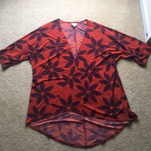 Lularoe Lindsay kimono small with flowers